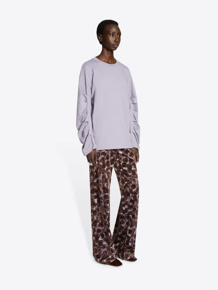 Women Dries Van Noten Tshirts and Sweatshirts Pleated Sleeves Tshirt