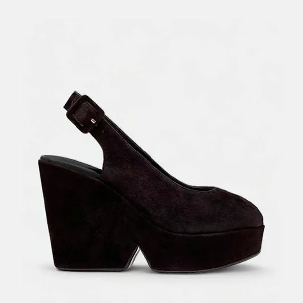 Women DYLAN Suede Black Clergerie Wedges