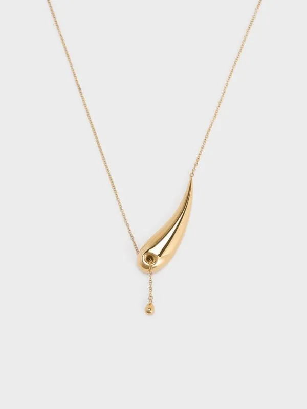 Women Eimear Sculptural Asymmetrical Necklace 8211 Gold CHARLES and KEITH Necklaces Women Eimear Sculptural Asymmetrical Necklace 8211 Gold CHARLES and KEITH Necklaces