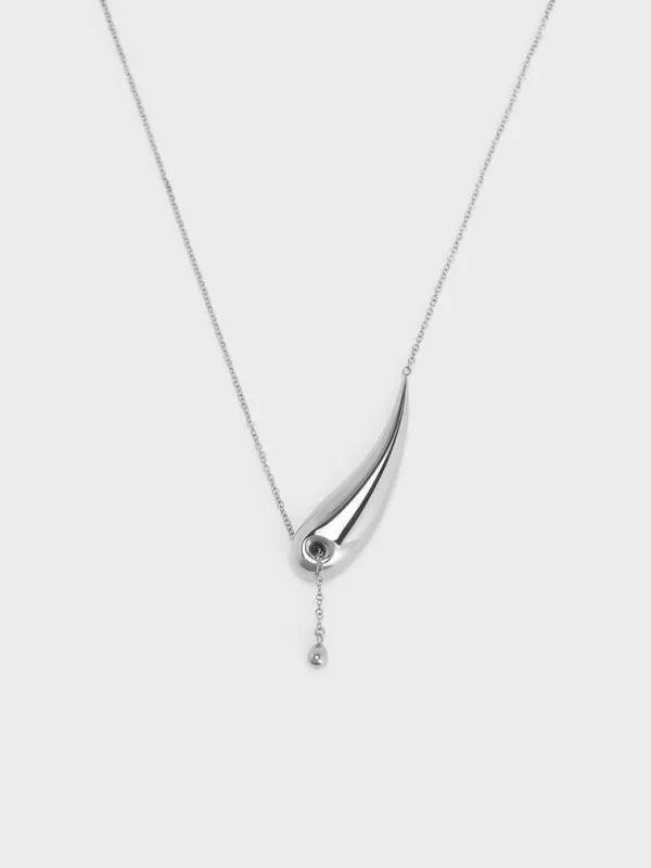 Women Eimear Sculptural Asymmetrical Necklace 8211 Silver CHARLES and KEITH Necklaces