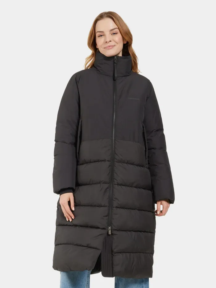 Women Fabiola Parka Black Didriksons Autumn Jackets