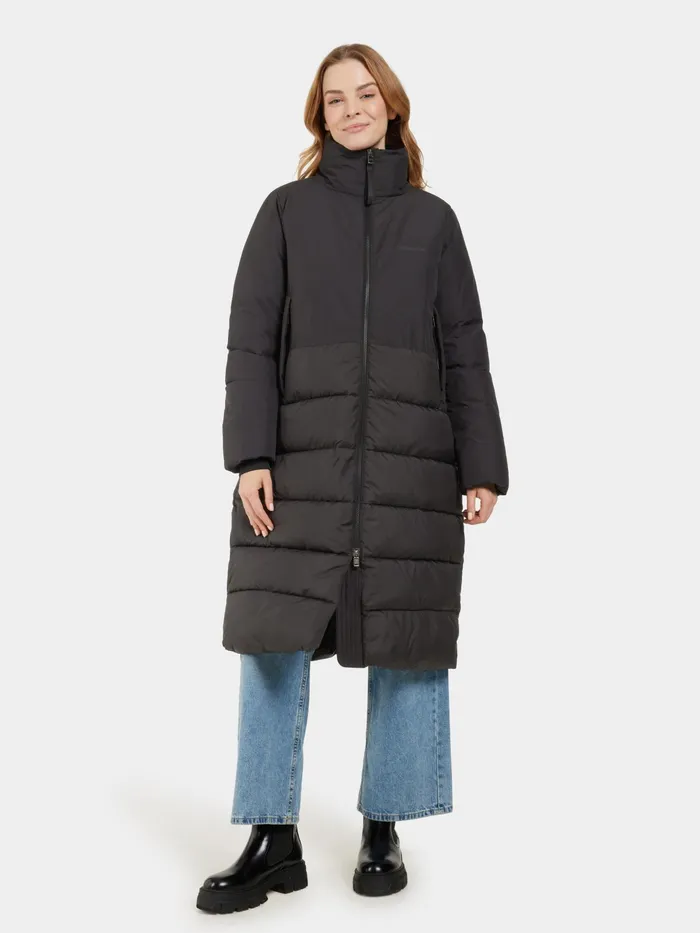 Women Fabiola Parka Black Didriksons Autumn Jackets