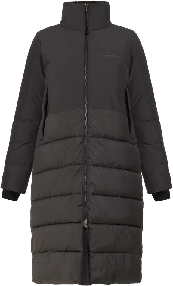 Women Fabiola Parka Black Didriksons Autumn Jackets