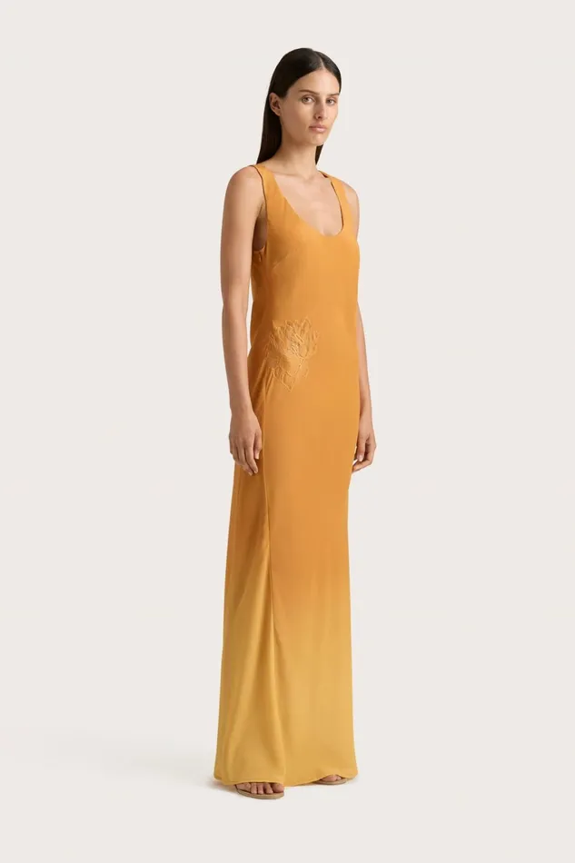Women Faithfull The Brand Dresses Biarritz Tank Maxi Dress Terracotta Ombre
