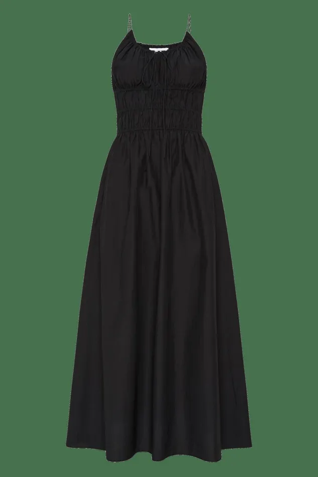 Women Faithfull The Brand Dresses Carinna Midi Dress Black 8211 Faithfull The Brand