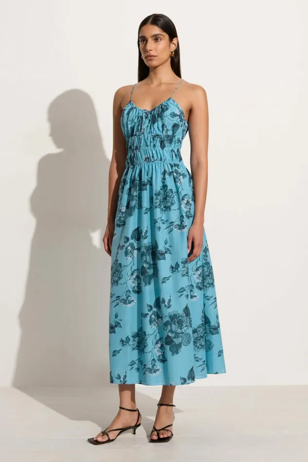 Women Faithfull The Brand Dresses Carinna Midi Dress Cierra Floral 8211 Faithfull The Brand