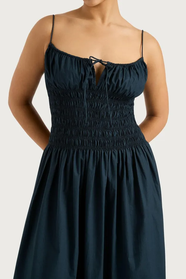Women Faithfull The Brand Dresses Claude Maxi Dress Navy