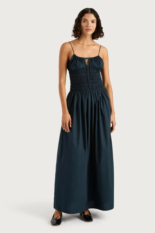 Women Faithfull The Brand Dresses Claude Maxi Dress Navy