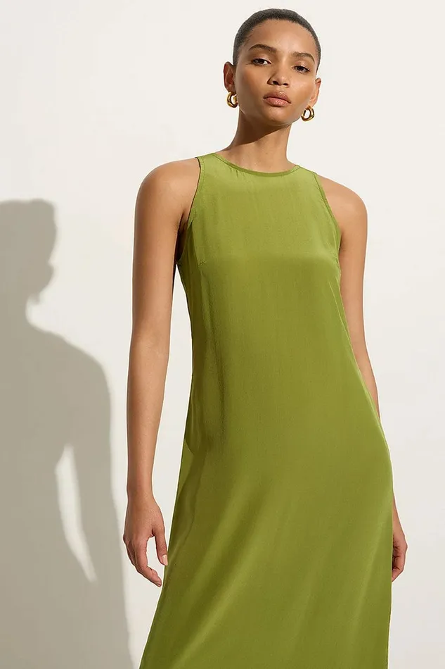 Women Faithfull The Brand Dresses Esposende Midi Dress Palm Green 8211 Faithfull The Brand
