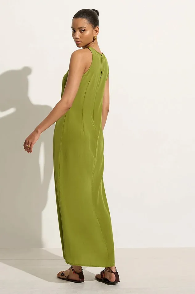 Women Faithfull The Brand Dresses Esposende Midi Dress Palm Green 8211 Faithfull The Brand