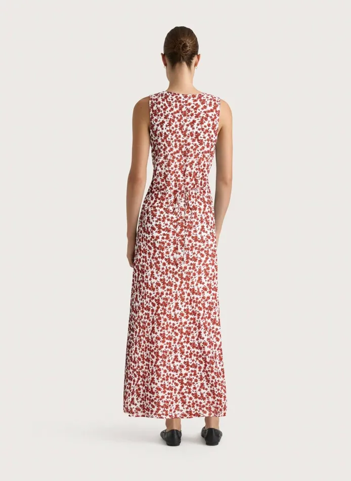 Women Faithfull The Brand Dresses Jardin Midi Dress Leilani Red
