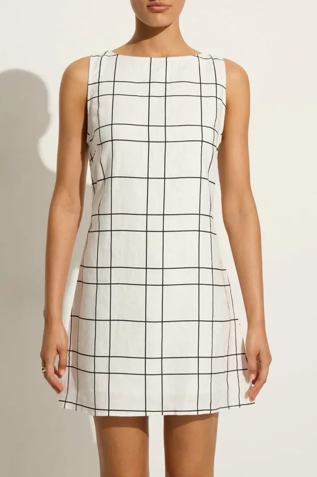 Women Faithfull The Brand Dresses Lui Mini Dress Letizia Check White 8211 Faithfull The Brand Women Faithfull The Brand Dresses Lui Mini Dress Letizia Check White 8211 Faithfull The Brand