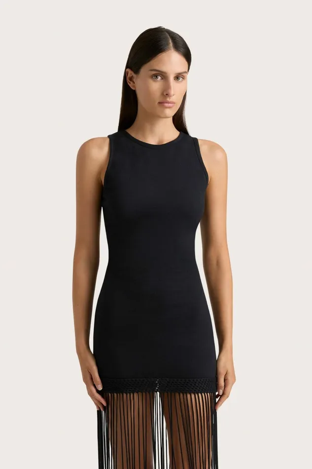 Women Faithfull The Brand Dresses Maceio Fringed Dress Black