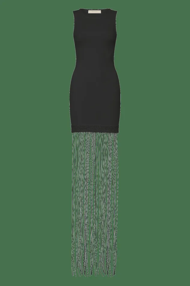 Women Faithfull The Brand Dresses Maceio Fringed Dress Black