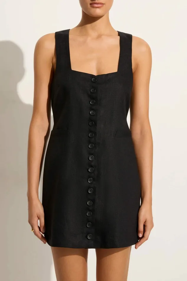 Women Faithfull The Brand Dresses Marinia Mini Dress Black 8211 Faithfull The Brand