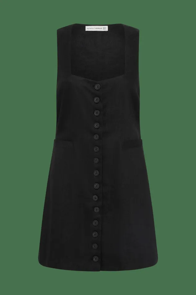 Women Faithfull The Brand Dresses Marinia Mini Dress Black 8211 Faithfull The Brand