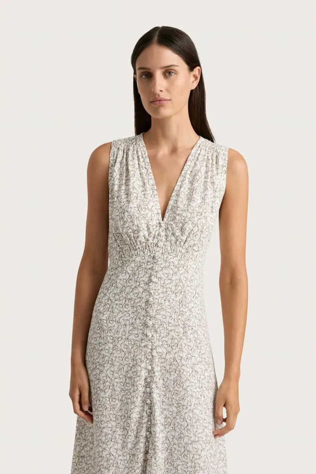 Women Faithfull The Brand Dresses Oceane Midi Dress Calla Umber