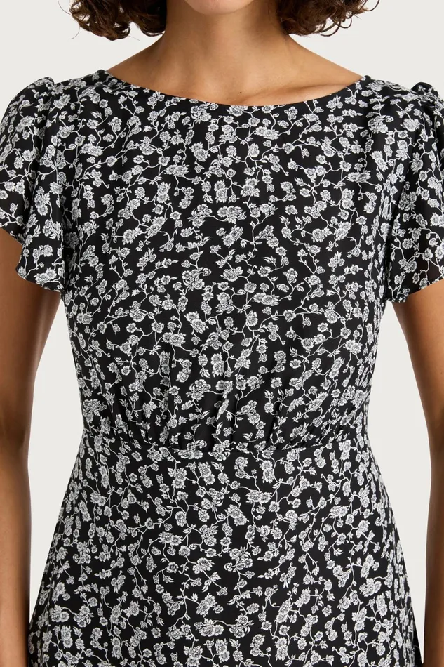 Women Faithfull The Brand Dresses Valras Mini Dress Amaryllis Floral Black