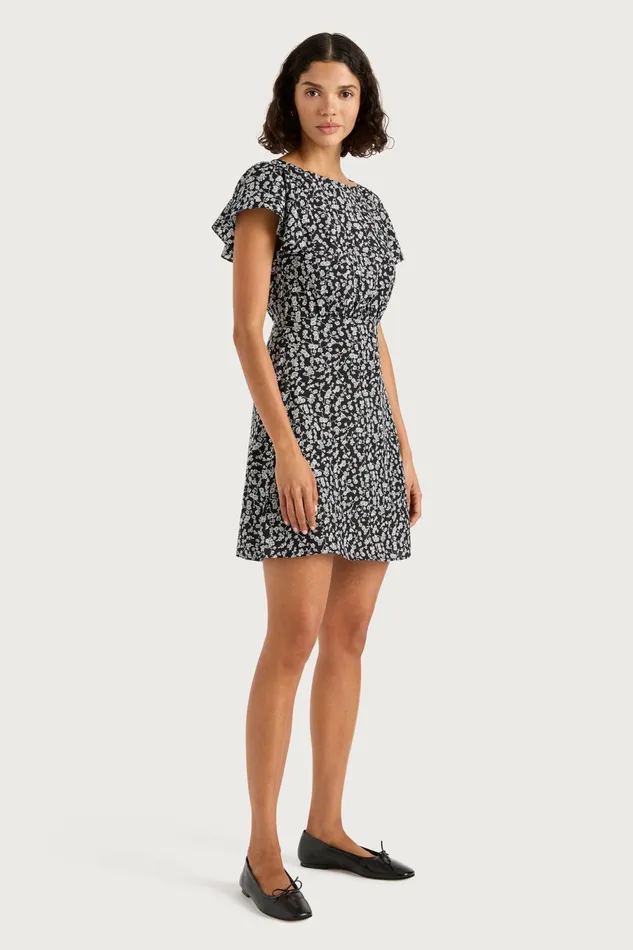 Women Faithfull The Brand Dresses Valras Mini Dress Amaryllis Floral Black
