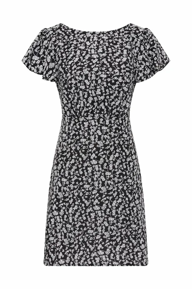 Women Faithfull The Brand Dresses Valras Mini Dress Amaryllis Floral Black