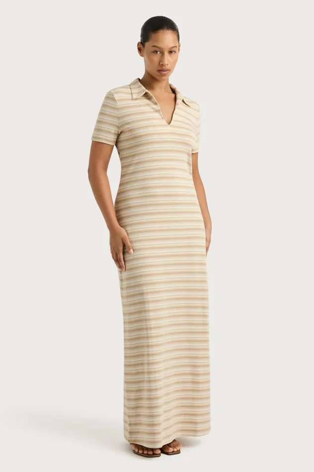 Women Faithfull The Brand Maxi Dresses Tiesse Maxi Dress Cream Stripe