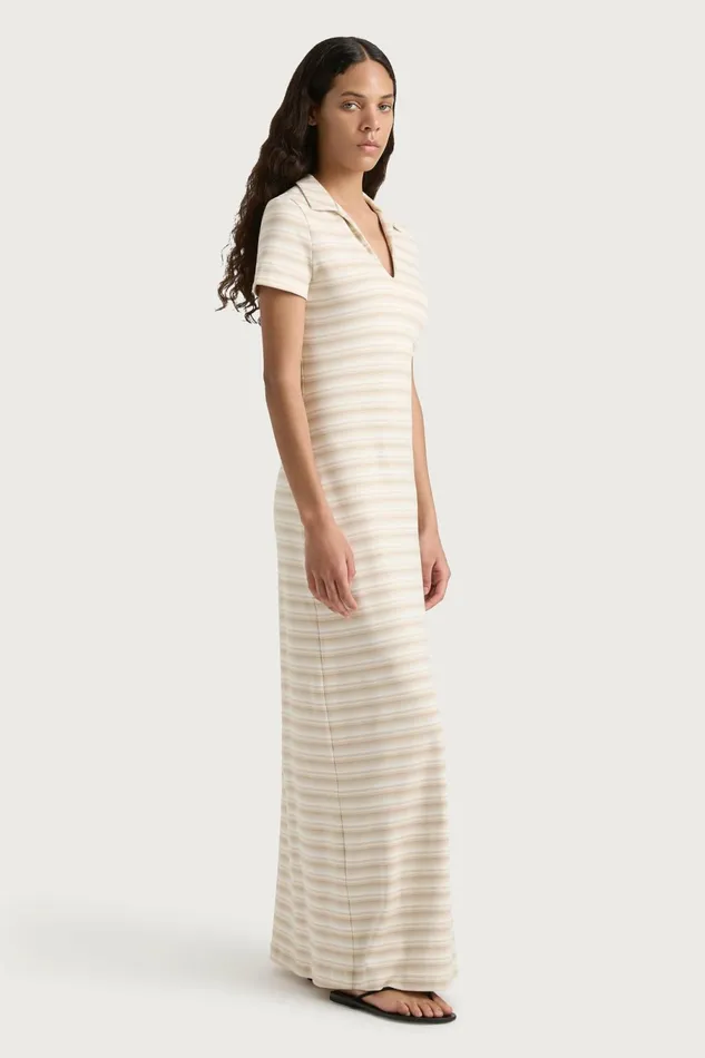 Women Faithfull The Brand Maxi Dresses Tiesse Maxi Dress Cream Stripe