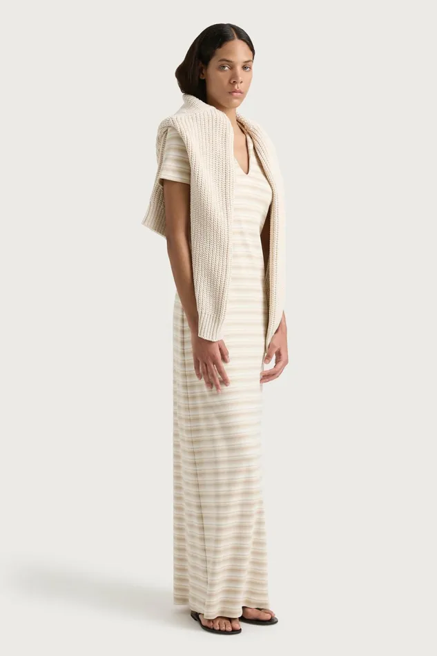 Women Faithfull The Brand Maxi Dresses Tiesse Maxi Dress Cream Stripe