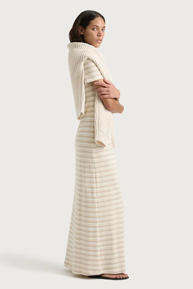 Women Faithfull The Brand Maxi Dresses Tiesse Maxi Dress Cream Stripe