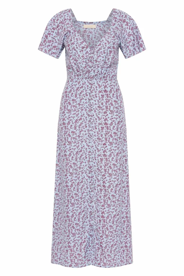 Women Faithfull The Brand Midi Dresses Aurelia Midi Dress Amaryllis Floral Blue