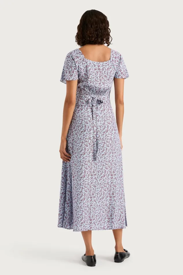 Women Faithfull The Brand Midi Dresses Aurelia Midi Dress Amaryllis Floral Blue