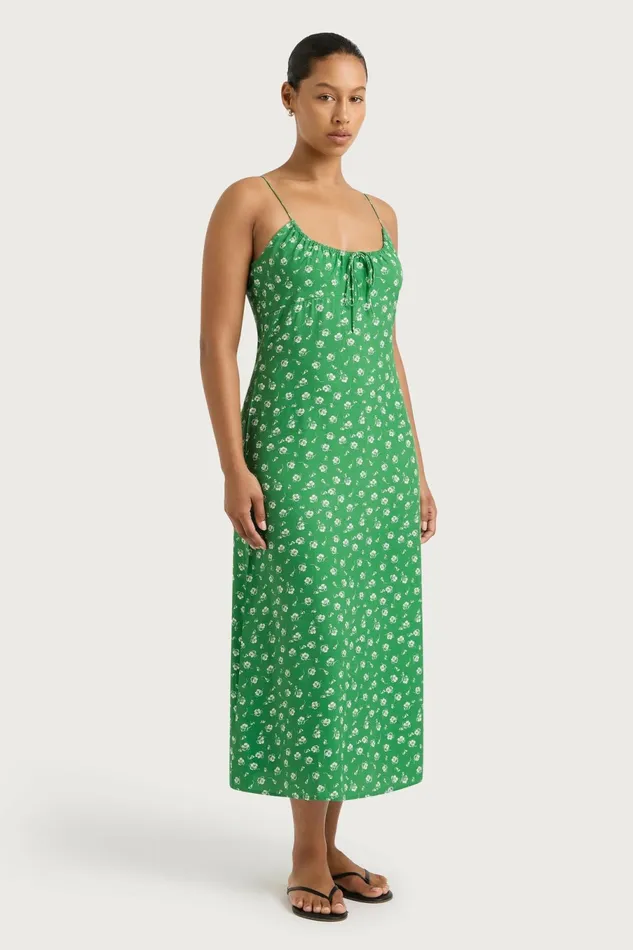 Women Faithfull The Brand Midi Dresses Pau Midi Dress Green