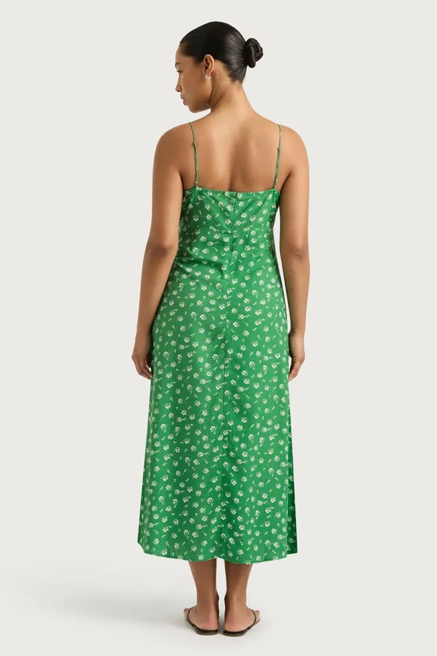 Women Faithfull The Brand Midi Dresses Pau Midi Dress Green
