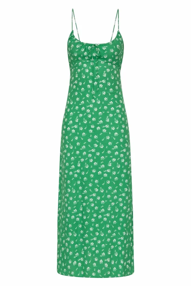 Women Faithfull The Brand Midi Dresses Pau Midi Dress Green