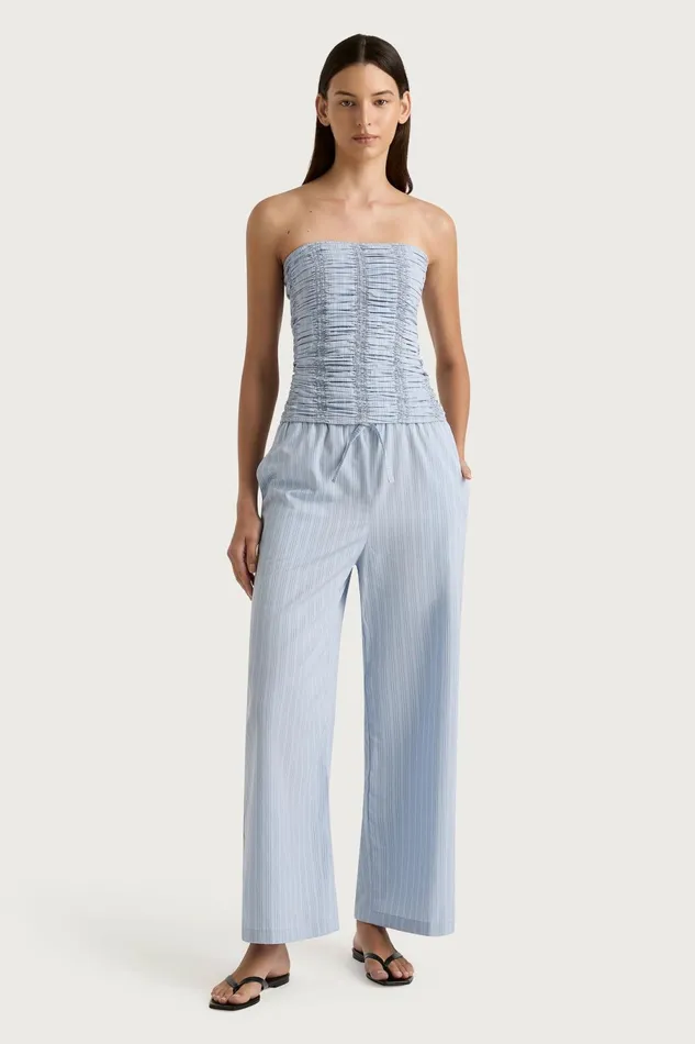 Women Faithfull The Brand Pants Freja Pant Blue Pinstripe