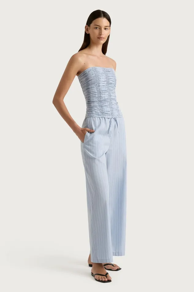 Women Faithfull The Brand Pants Freja Pant Blue Pinstripe