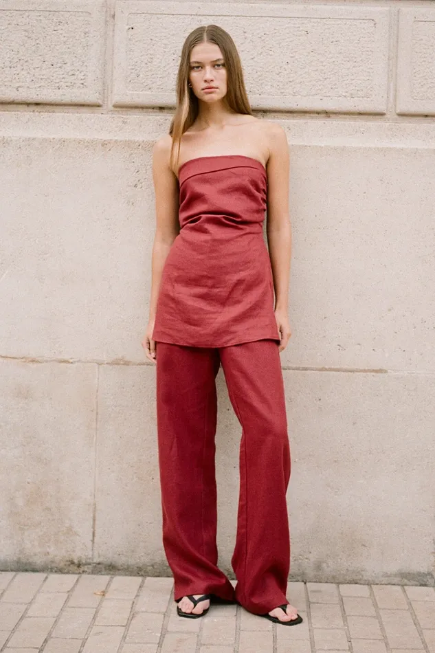 Women Faithfull The Brand Pants Lulea Pant Wine