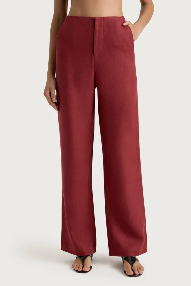 Women Faithfull The Brand Pants Lulea Pant Wine