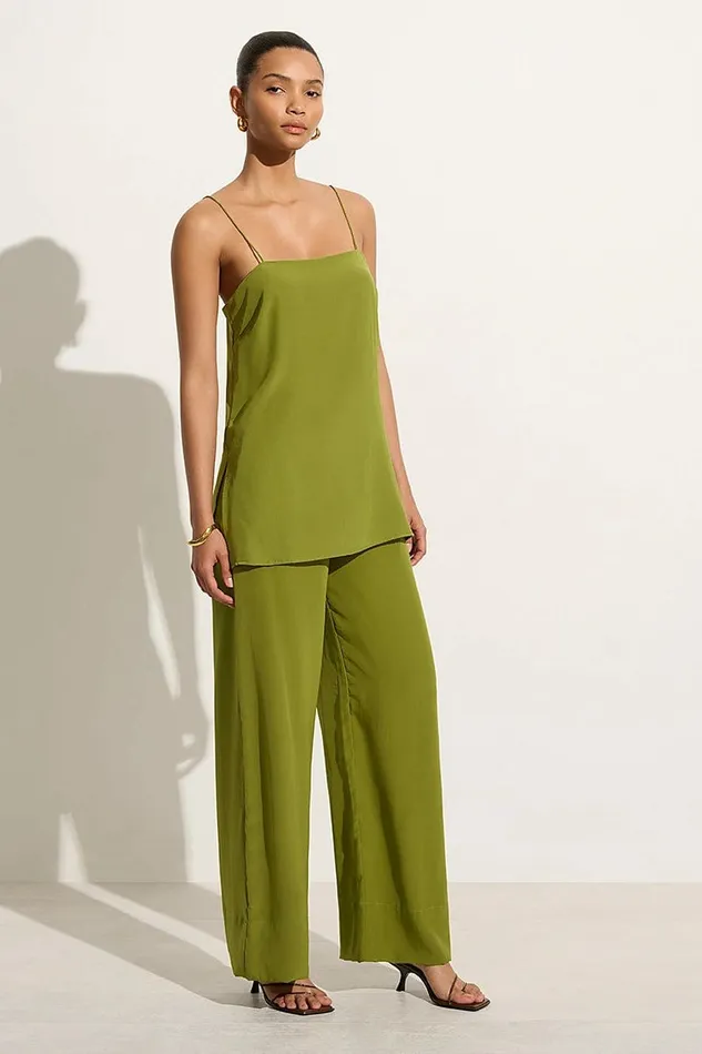 Women Faithfull The Brand Pants Monforte Pant Palm Green 8211 Faithfull The Brand