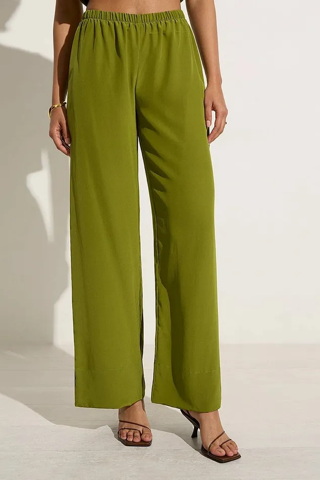 Women Faithfull The Brand Pants Monforte Pant Palm Green 8211 Faithfull The Brand