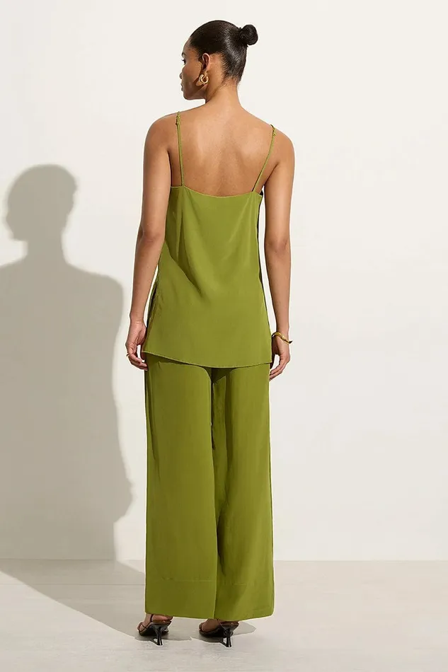 Women Faithfull The Brand Pants Monforte Pant Palm Green 8211 Faithfull The Brand