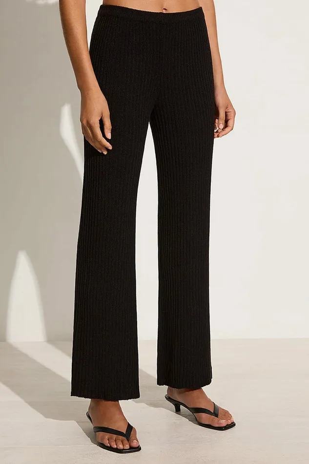 Women Faithfull The Brand Pants Santi Pant Black 8211 Faithfull The Brand