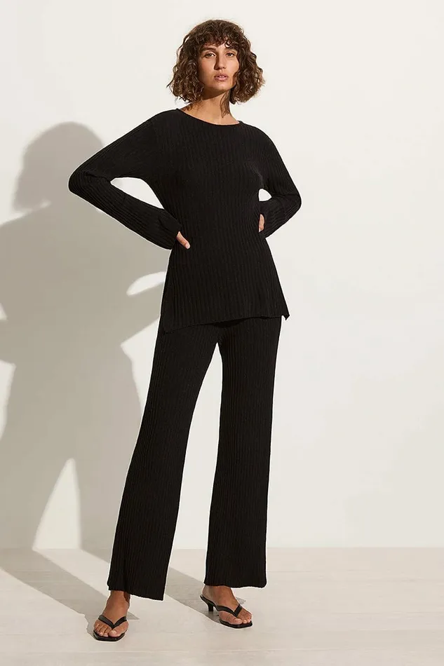 Women Faithfull The Brand Pants Santi Pant Black 8211 Faithfull The Brand
