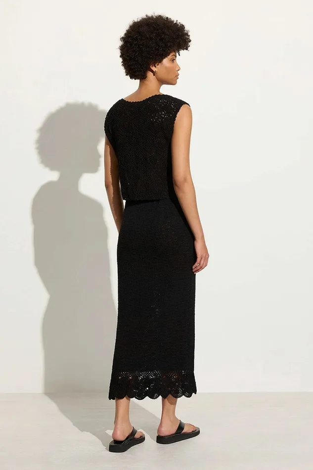 Women Faithfull The Brand Skirts and Shorts Lula Handmade Crochet Skirt Black 8211 Faithfull The Brand