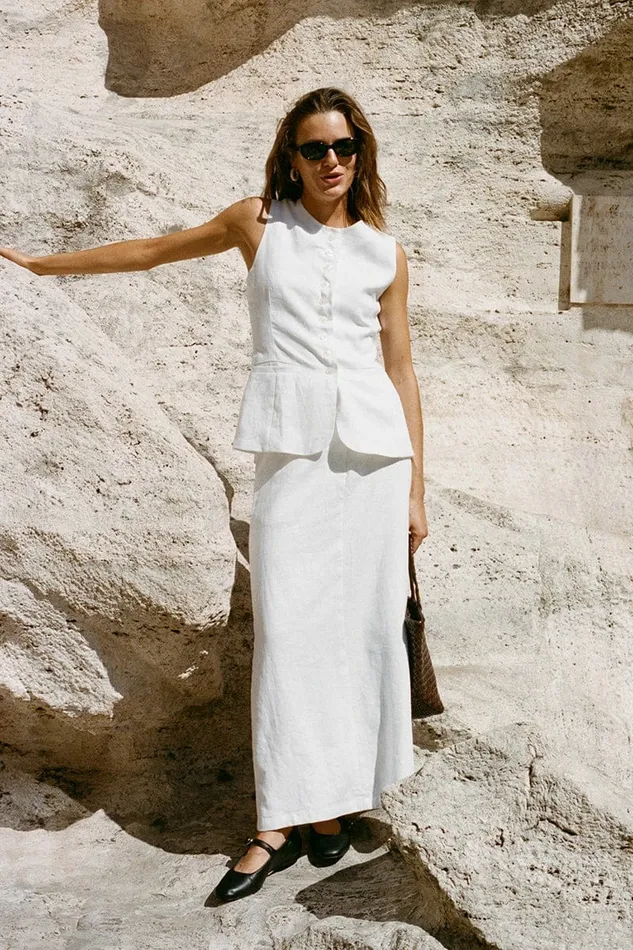 Women Faithfull The Brand Skirts and Shorts Nelli Skirt White 8211 Faithfull The Brand