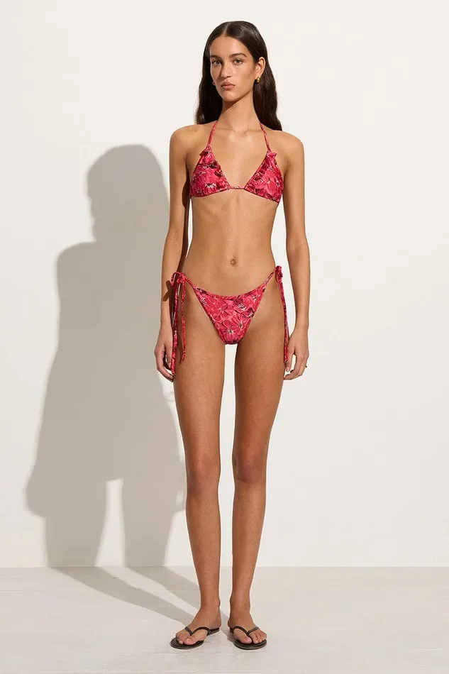 Women Faithfull The Brand Swim Carmen Bikini Top El Limon Floral Pink 8211 Faithfull The Brand