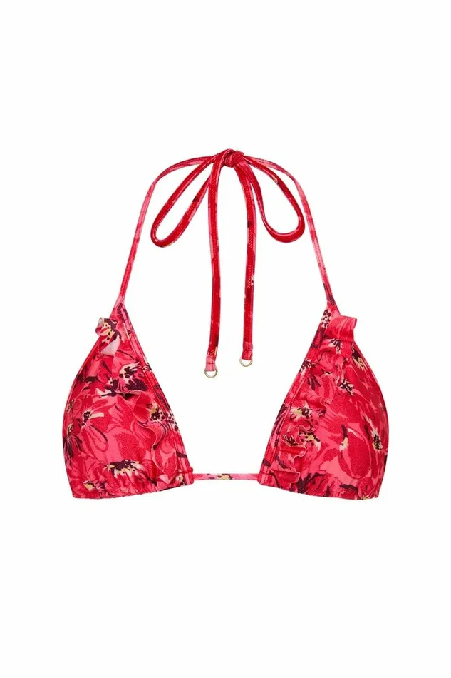 Women Faithfull The Brand Swim Carmen Bikini Top El Limon Floral Pink 8211 Faithfull The Brand