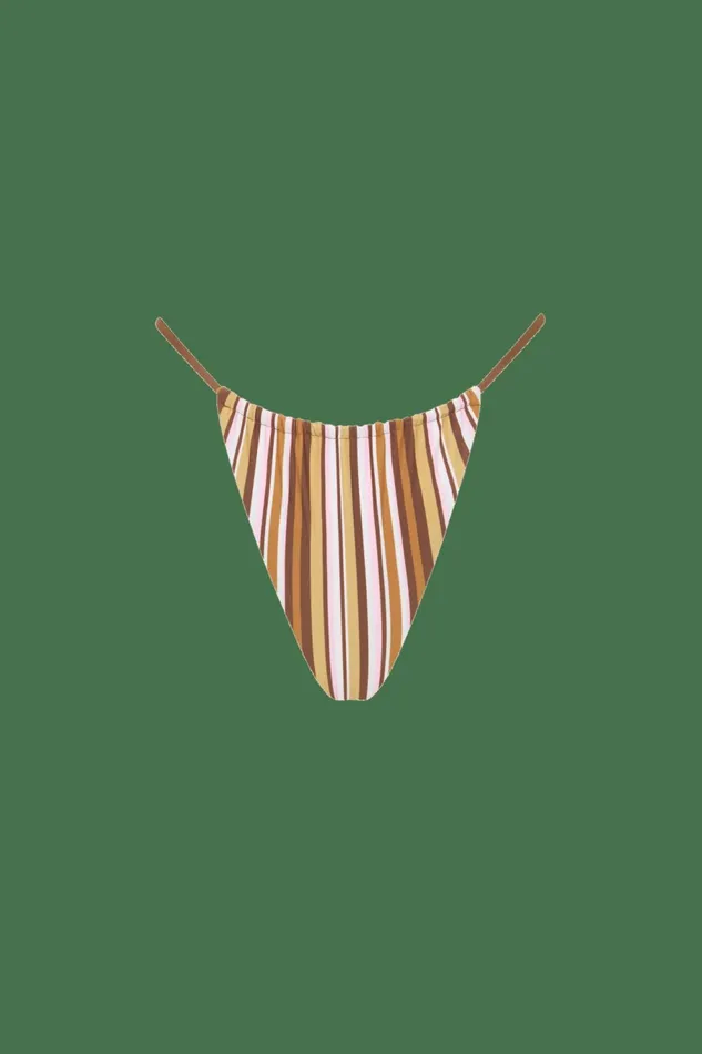 Women Faithfull The Brand Swim Elea Bikini Bottom Terracotta Stripe