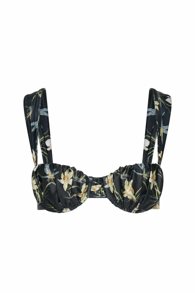 Women Faithfull The Brand Swim Emily Bikini Top Daffodil Print