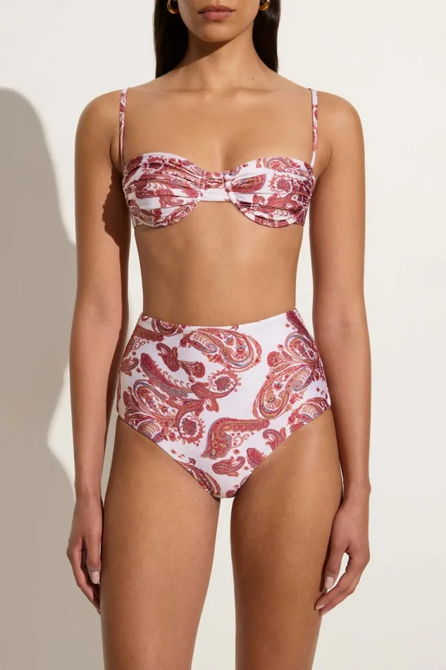 Women Faithfull The Brand Swim Stefania Bikini Top Alessia Paisley 8211 Faithfull The Brand