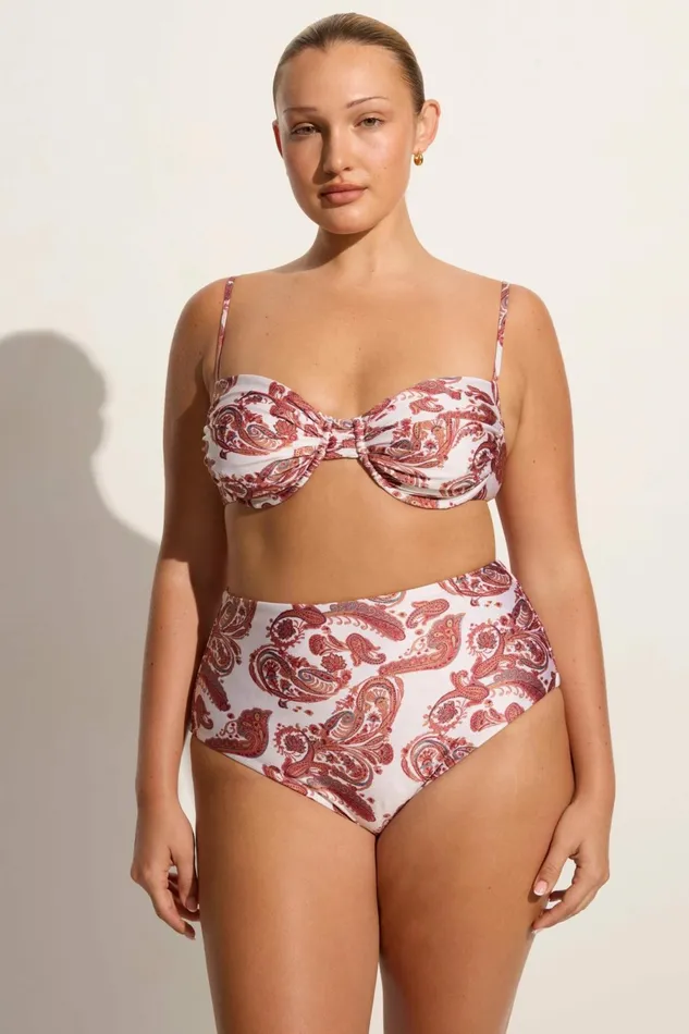 Women Faithfull The Brand Swim Stefania Bikini Top Alessia Paisley 8211 Faithfull The Brand